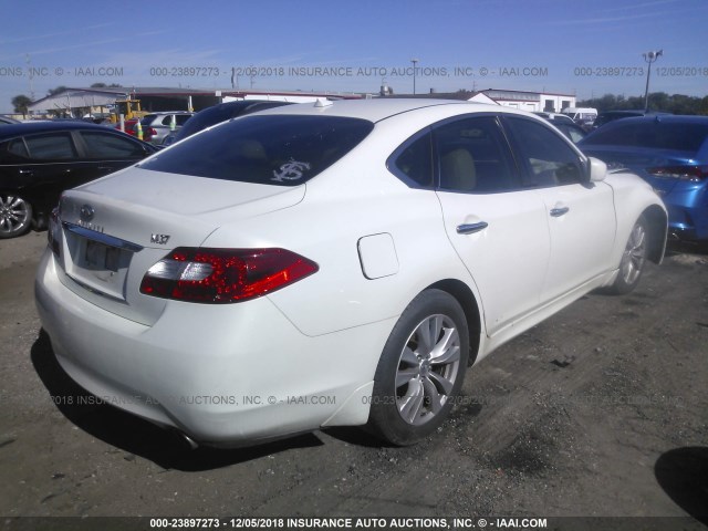 JN1BY1AP1BM322616 - 2011 INFINITI M37 WHITE photo 4