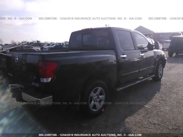 1N6AA07B34N546001 - 2004 NISSAN TITAN XE/SE/LE BLACK photo 4