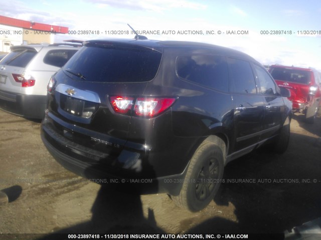 1GNKRFED6GJ168184 - 2016 CHEVROLET TRAVERSE LS BLACK photo 4