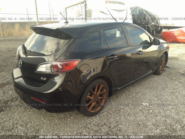 JM1BL1L55C1511182 - 2012 MAZDA 3 S BLACK photo 4