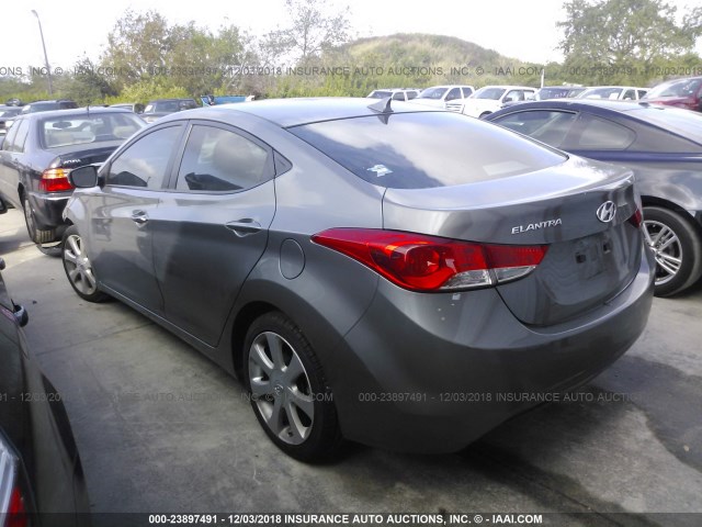 5NPDH4AE4DH340353 - 2013 HYUNDAI ELANTRA GLS/LIMITED GRAY photo 3