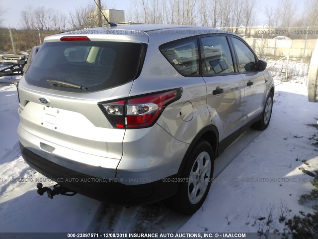 1FMCU0F70HUC08014 - 2017 FORD ESCAPE S SILVER photo 4