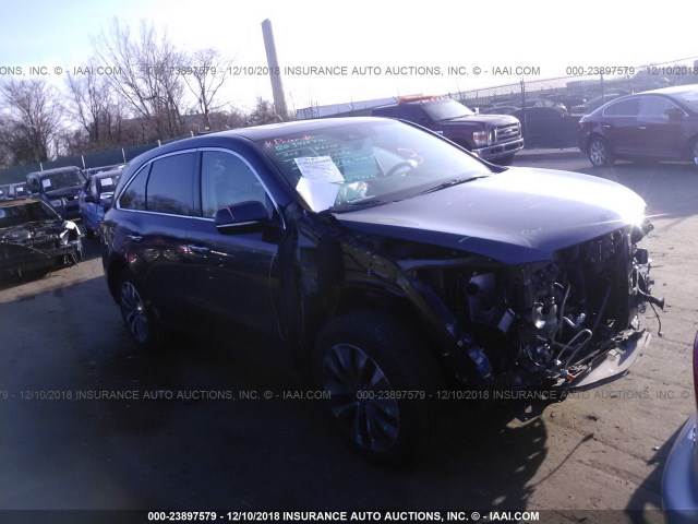 5FRYD4H69GB051711 - 2016 ACURA MDX TECHNOLOGY BLUE photo 1