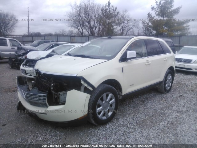 2LMDU88CX8BJ00362 - 2008 LINCOLN MKX CREAM photo 2