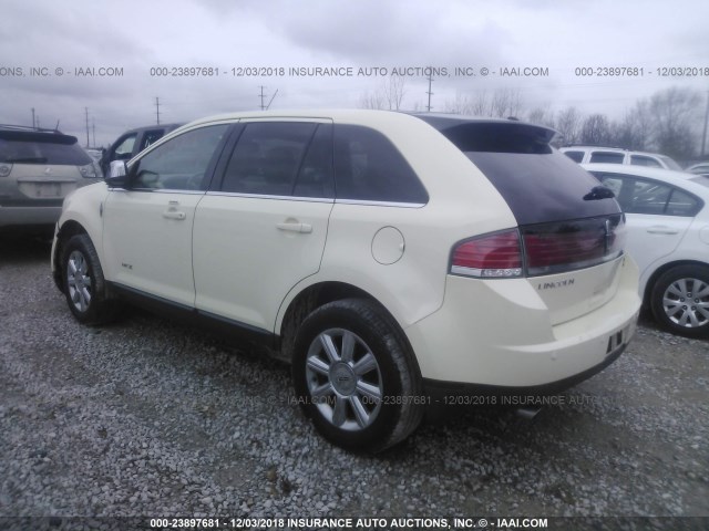 2LMDU88CX8BJ00362 - 2008 LINCOLN MKX CREAM photo 3