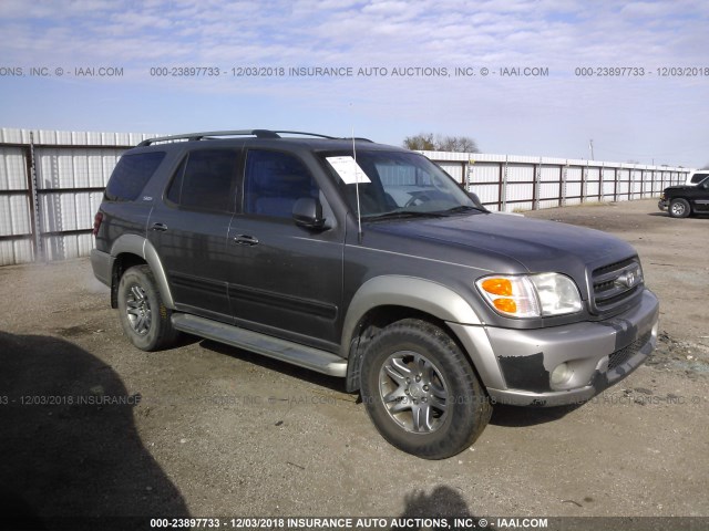 5TDZT34A04S215187 - 2004 TOYOTA SEQUOIA SR5 GRAY photo 1