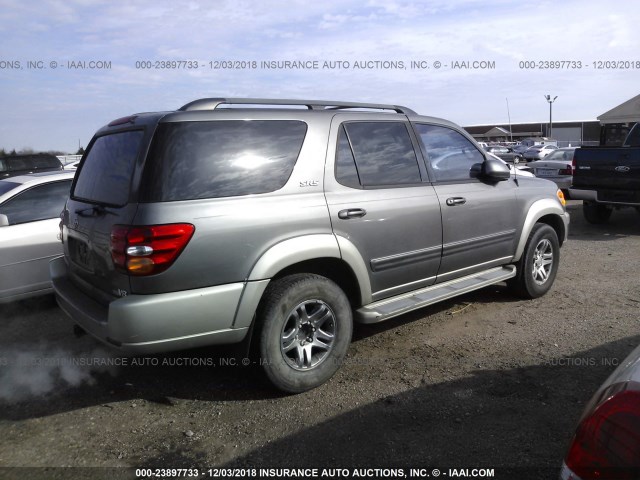 5TDZT34A04S215187 - 2004 TOYOTA SEQUOIA SR5 GRAY photo 4