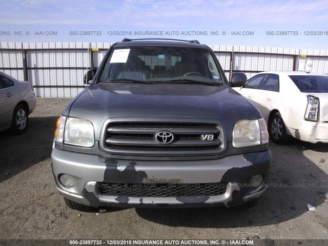 5TDZT34A04S215187 - 2004 TOYOTA SEQUOIA SR5 GRAY photo 6