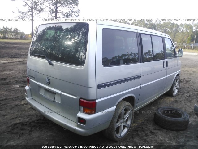 WV2KB47012H049424 - 2002 VOLKSWAGEN EUROVAN GLS SILVER photo 4