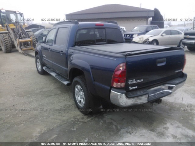 5TELU42N48Z522949 - 2008 TOYOTA TACOMA DOUBLE CAB Navy photo 3