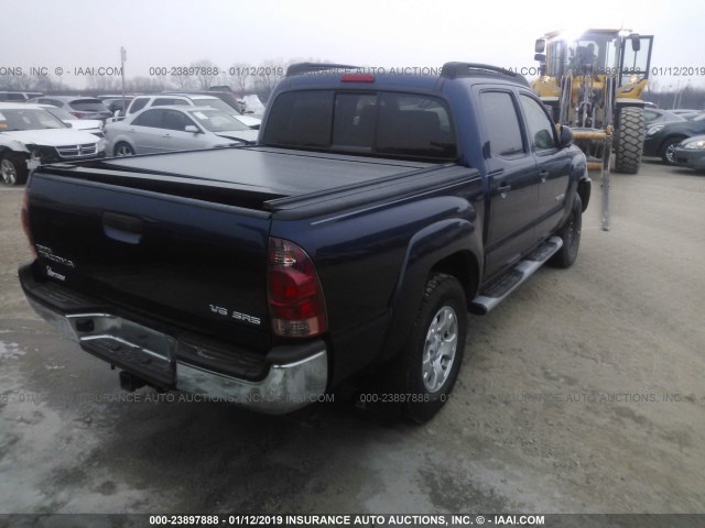 5TELU42N48Z522949 - 2008 TOYOTA TACOMA DOUBLE CAB Navy photo 4