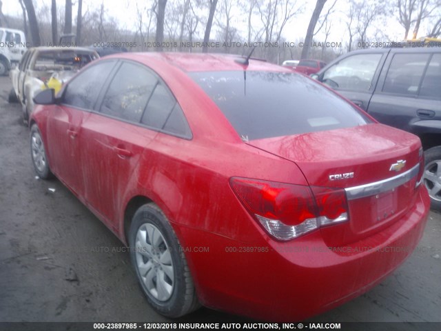 1G1PA5SH6E7371862 - 2014 CHEVROLET CRUZE LS RED photo 3