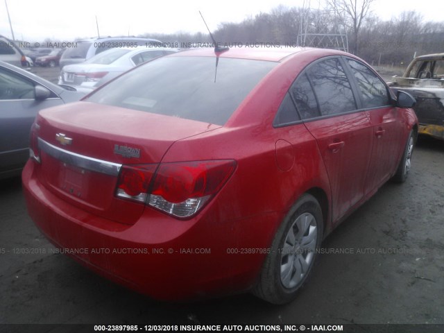 1G1PA5SH6E7371862 - 2014 CHEVROLET CRUZE LS RED photo 4