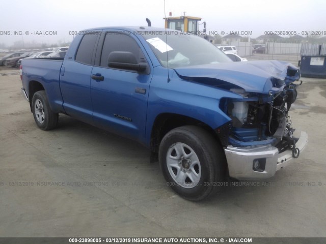 5TFRW5F16GX199835 - 2016 TOYOTA TUNDRA DOUBLE CAB SR/SR5 BLUE photo 1