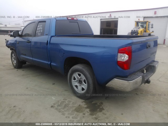 5TFRW5F16GX199835 - 2016 TOYOTA TUNDRA DOUBLE CAB SR/SR5 BLUE photo 3