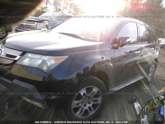 2HNYD28387H507746 - 2007 ACURA MDX TECHNOLOGY BLACK photo 2