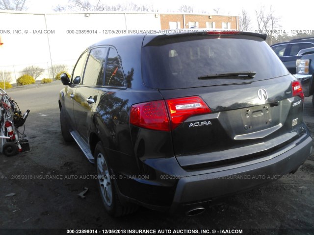 2HNYD28387H507746 - 2007 ACURA MDX TECHNOLOGY BLACK photo 3