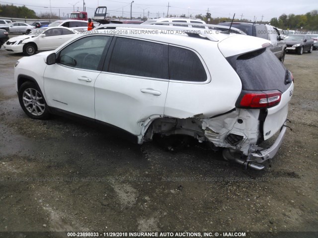 1C4PJLCB6GW351741 - 2016 JEEP CHEROKEE LATITUDE WHITE photo 3