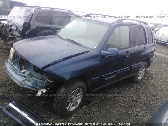 2CNBJ634646909456 - 2004 CHEVROLET TRACKER LT BLUE photo 2