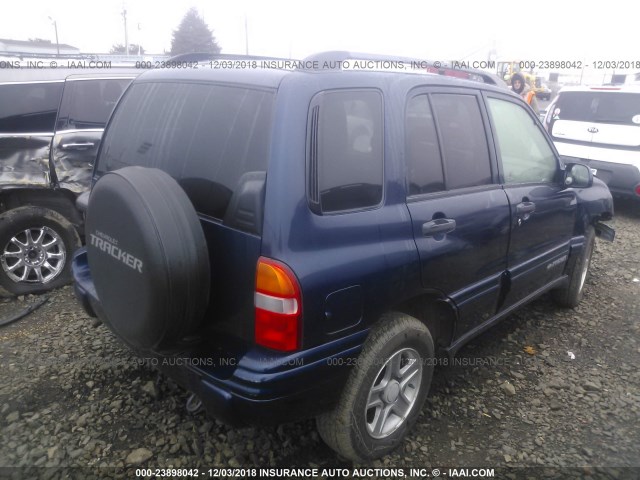 2CNBJ634646909456 - 2004 CHEVROLET TRACKER LT BLUE photo 4