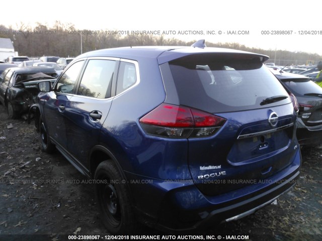 KNMAT2MV4HP550933 - 2017 NISSAN ROGUE S/SV BLUE photo 3