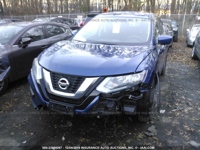 KNMAT2MV4HP550933 - 2017 NISSAN ROGUE S/SV BLUE photo 6