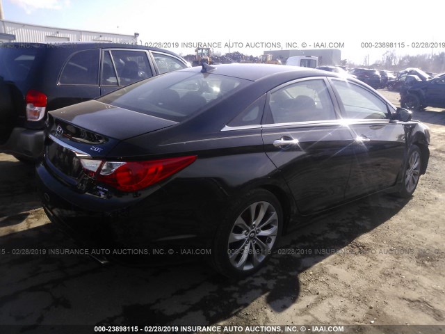 5NPEC4AB4BH209669 - 2011 HYUNDAI SONATA SE/LIMITED BLACK photo 4