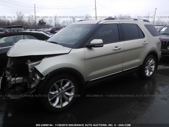 1FMHK7F86BGA45792 - 2011 FORD EXPLORER LIMITED GOLD photo 2