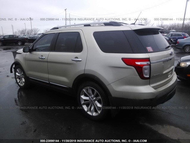 1FMHK7F86BGA45792 - 2011 FORD EXPLORER LIMITED GOLD photo 3