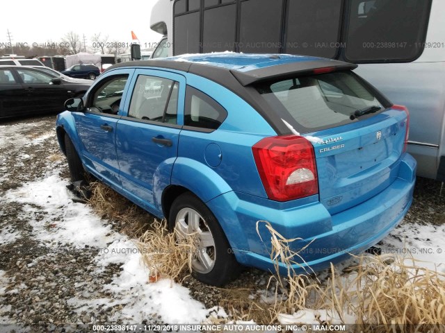 1B3HB48BX8D506547 - 2008 DODGE CALIBER SXT BLUE photo 3