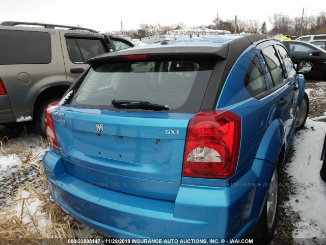 1B3HB48BX8D506547 - 2008 DODGE CALIBER SXT BLUE photo 4