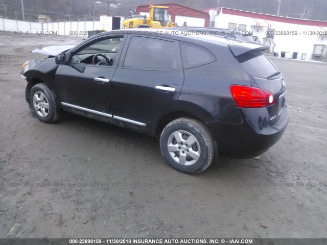 JN8AS5MV7DW603830 - 2013 NISSAN ROGUE S/SV BLACK photo 3