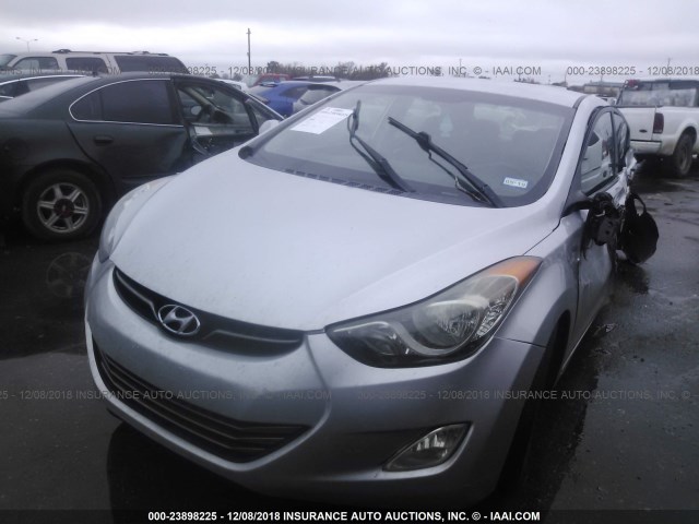 5NPDH4AE5DH361129 - 2013 HYUNDAI ELANTRA GLS/LIMITED SILVER photo 2