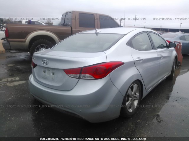 5NPDH4AE5DH361129 - 2013 HYUNDAI ELANTRA GLS/LIMITED SILVER photo 4