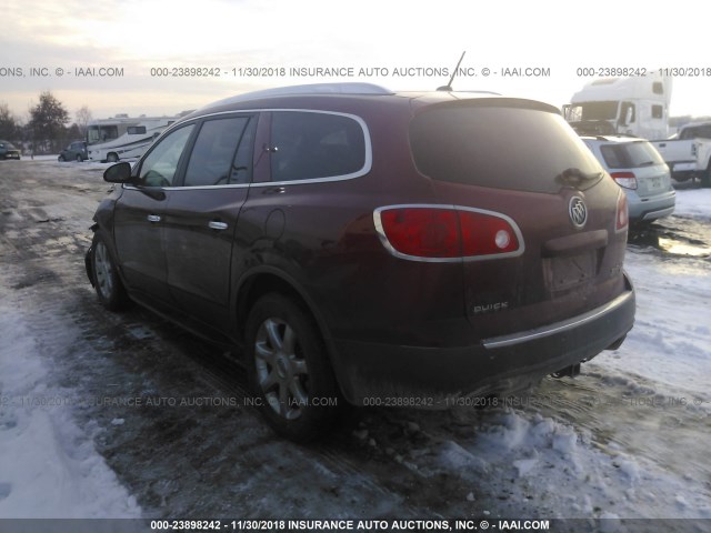 5GALVCED3AJ148121 - 2010 BUICK ENCLAVE CXL RED photo 3