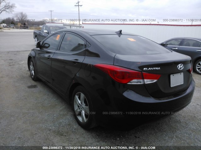 KMHDH4AE1DU720722 - 2013 HYUNDAI ELANTRA GLS/LIMITED BLACK photo 3