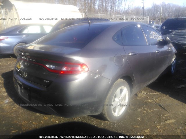 1C3CDFBB4FD374152 - 2015 DODGE DART SXT GRAY photo 4