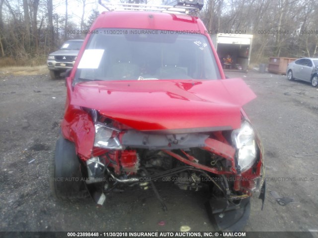 NM0LS7BN2CT096383 - 2012 FORD TRANSIT CONNECT XLT RED photo 6