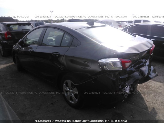 1G1BB5SM3J7162612 - 2018 CHEVROLET CRUZE LS BLACK photo 3