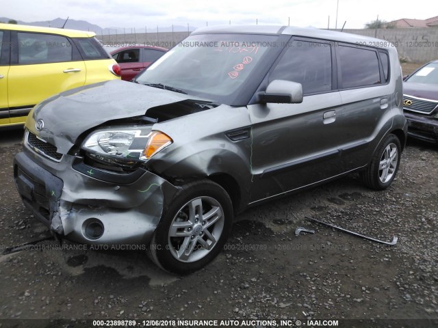 KNDJT2A26A7066360 - 2010 KIA SOUL +/!/SPORT GRAY photo 2