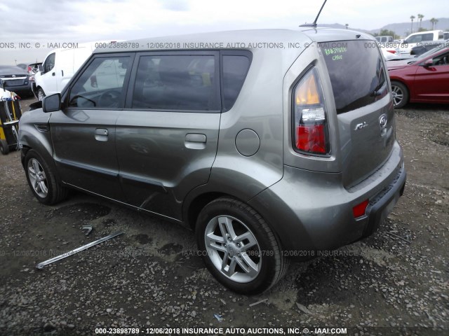 KNDJT2A26A7066360 - 2010 KIA SOUL +/!/SPORT GRAY photo 3