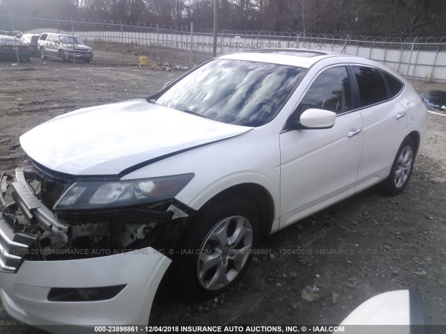 5J6TF1H59AL015205 - 2010 HONDA ACCORD CROSSTOUR EXL WHITE photo 2