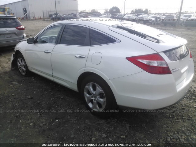 5J6TF1H59AL015205 - 2010 HONDA ACCORD CROSSTOUR EXL WHITE photo 3