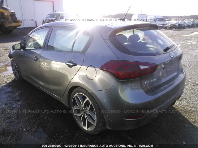 KNAFZ5A39G5492866 - 2016 KIA FORTE SX GRAY photo 3