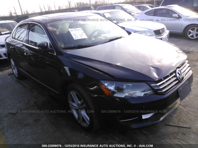 1VWBN7A3XDC103679 - 2013 VOLKSWAGEN PASSAT SE BLACK photo 1