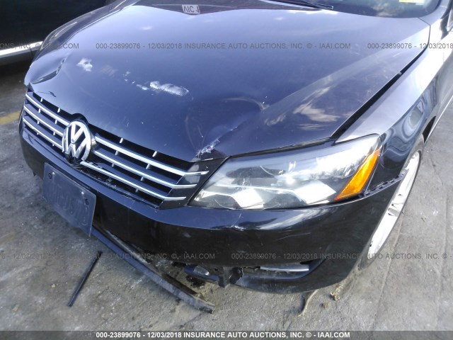 1VWBN7A3XDC103679 - 2013 VOLKSWAGEN PASSAT SE BLACK photo 6