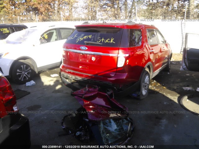 1FMHK7D82CGA38231 - 2012 FORD EXPLORER XLT RED photo 4