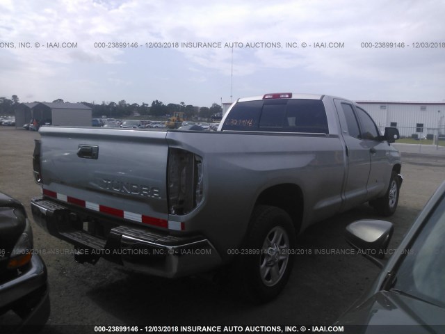 5TFTW5F16HX009474 - 2017 TOYOTA TUNDRA DOUBLE CAB SR/SR5 SILVER photo 4