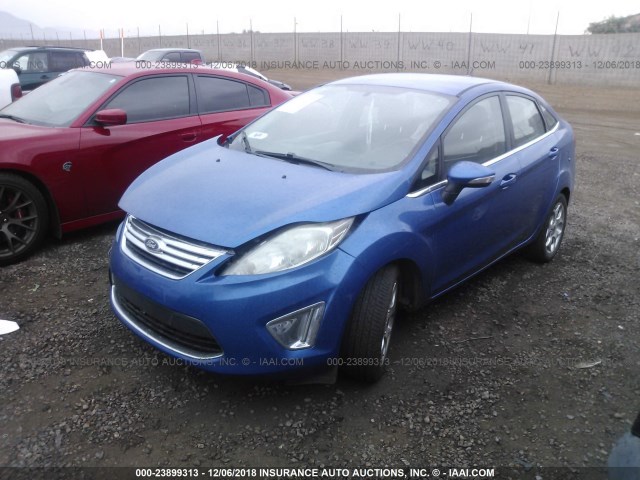 3FADP4CJ4BM100262 - 2011 FORD FIESTA SEL BLUE photo 2