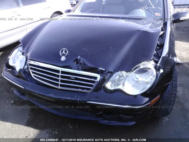 WDBRF52H26A915309 - 2006 MERCEDES-BENZ C GENERATION 2006 230 BLACK photo 6